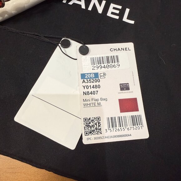 Chanel Quilted Lambskin Mini Square Flap Red NWT - Picture 15 of 16